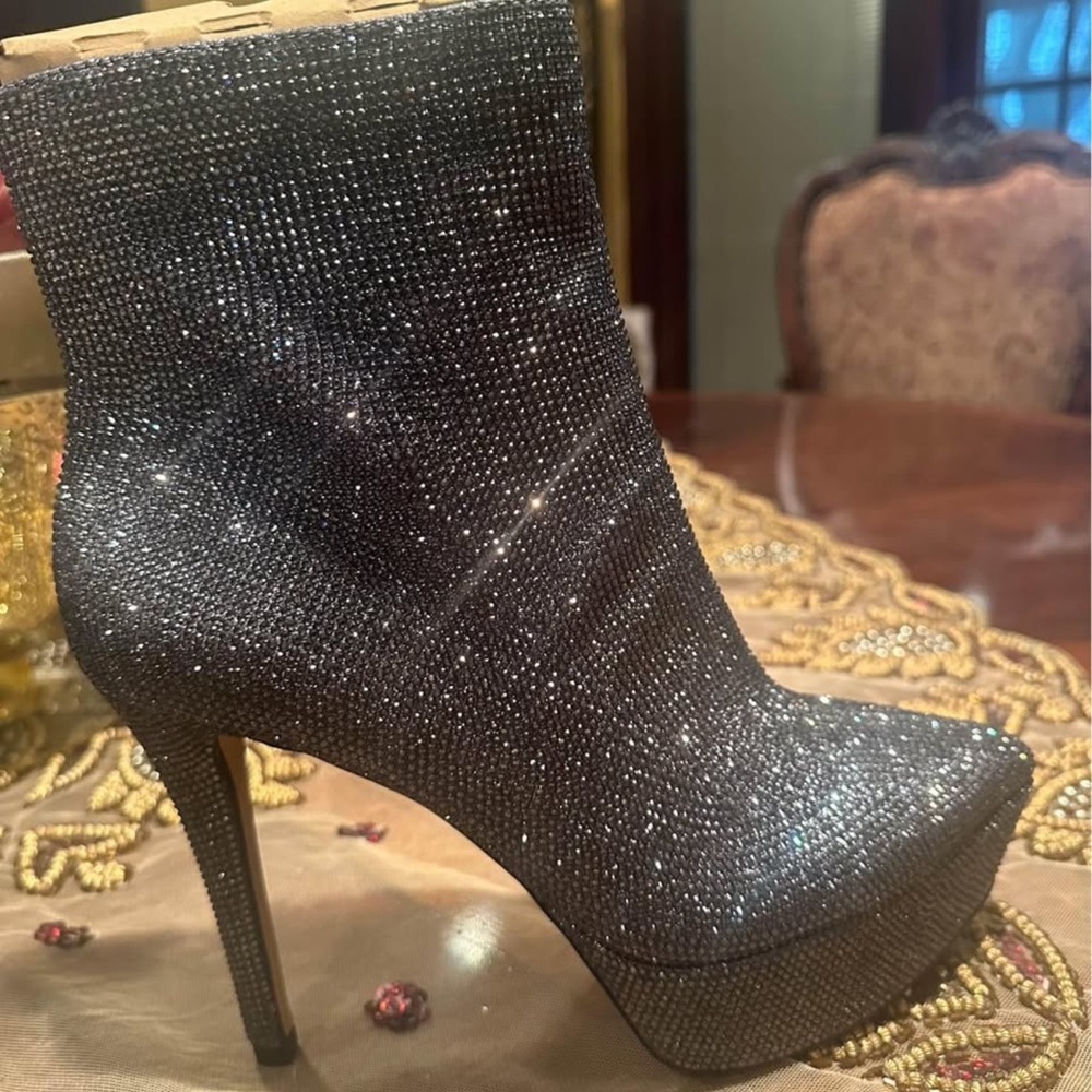 Jessica Simpson Rhinestone Ankle Boot 8.5